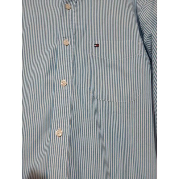 Tommy Hilfiger Shirt‎ Men's Medium Turquoise Button Front Long Sleeve - Picture 3 of 10